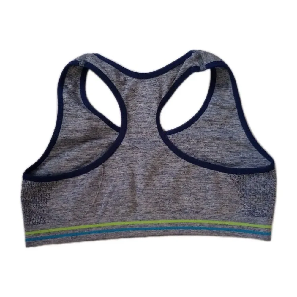 Cat & Jack Gray Navy Blue Sports Athletic Racerback Bra sz XL Girls